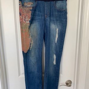 Sassy cool denim jeggings with pockets